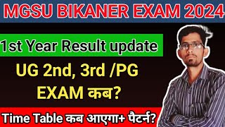 Breaking NewsMGSU BIKANER BA Bsc Bcom 1st semester Result कब आ रहाUG 2nd 3rd year amp PG EXAM कब [upl. by Hadsall]