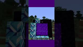 how to build a Minecraft nether portal makeover with cyan Glazed Terracotta shortsviralminecraft [upl. by Barby527]