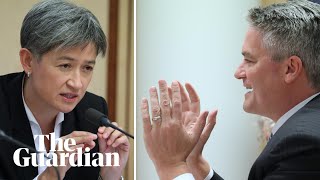 Penny Wong grills Mathias Cormann over the cost of government advertising [upl. by Irec137]