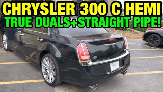 2012 Chrysler 300 C 57L V8 HEMI TRUE DUAL EXHAUST w STRAIGHT PIPES [upl. by Shoifet]