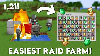 Minecraft EASY RAID FARM 121 Tutorial [upl. by Kalman]