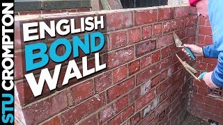 Bricklaying  English Bond Wall [upl. by Ramal]