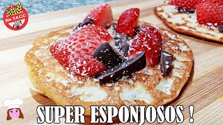 Haz estos 🥞 PANCAKES DE COCO SALUDABLES Sin azucar Sin gluten Facil Postres keto bajas calorias [upl. by Ybrad]