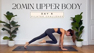 20MIN abs arms amp back pilates workout  DAY 67DAY PILATES CHALLENGE  no equipment  LIDIAVMERA [upl. by Leopold]