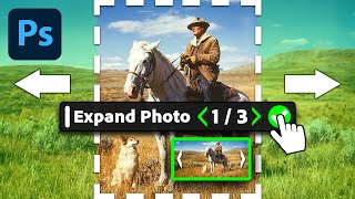 Photoshop CC 2023 How To Expand Photos Using Ai  NEW Generative Fill [upl. by Ynottirb]