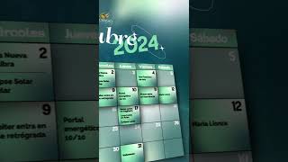 Calendario Octubre 2024 ¡No te pierdas de nada [upl. by Aznerol]