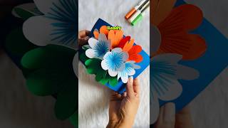 DIY Tricolor PopUp Card😱 crafteraditi shorts diy tricolor handmade popupcard CrafterAditi [upl. by Aela]