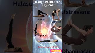 5 Yoga Asanas for Thyroid shorts viral yoga [upl. by Sudaorb]