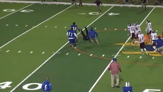 Police escort Edinburg High football player from game for hitting referee [upl. by Dnomde437]