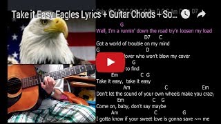 Take it Easy Eagles Lyrics  Guitar Chords  Solo Lesson [upl. by Janaya]