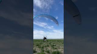 Paramotor trike launch through tall bushes [upl. by Davon918]