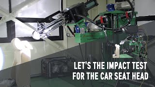 Car Seat Head Impact Test Machine Testing Drive [upl. by Nallid711]