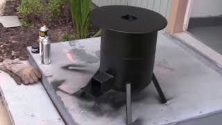 How to build a propane tank rocket stove 33 [upl. by Enomed567]