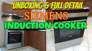 Siemens Induction cooker oven unboxinginstallation amp operating manual video [upl. by Ehtiaf]