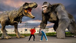 Best REALISTIC TRex Attack  King Kong Vs TRex  Jurassic Park FanMade Film  Teddy Chase [upl. by Jangro622]