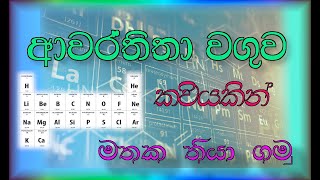 ආවර්තිතා වගුවේ මූලද්‍රව්‍ය 20 කවියකින් මතක තියා ගමු [upl. by Ysor]