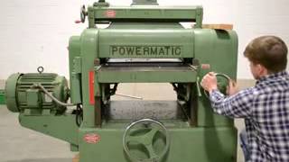 Powermatic Heavy Duty Model 225 24quot Wood Planer 15HP [upl. by Adnuhser]