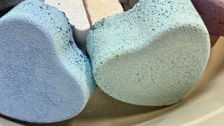 Reformed cr0nchy blue heart topped with blue Marblers powder j0yofasmr asmr oddlysatisfying [upl. by Levin]