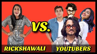 Rickshawali VS Youtubers  Feat BB Ki Vines Vidya Vox Ashish Chanchlani Carry Minati Harsh Beniwal [upl. by Bertero]