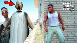 BIGGEST Evil Granny Attached IN GTA 5  GRANNY KIDNAPPED SHINCHAN  Lovely Boss [upl. by Nickolaus]