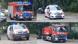 Brandweer en politie met spoed naar een P1 Brand Bijgebouw in Venlo [upl. by Noitna]