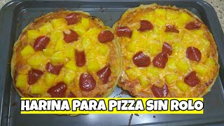 COMO HACER MASA PARA PIZZA SIN USAR ROLO  COCINANDO AL ESTILO ISABELLA [upl. by Larrad]