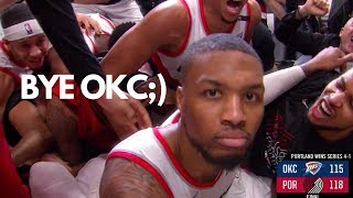 BYE OKC DAME TIME BLAZERS WIN SERIES VS THUNDER  FIRST ROUND 2019 PLAYOFFS [upl. by Aivil]