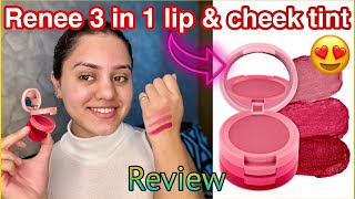 Renee 3 in 1 lip amp cheek tint review  demo😍 Best for all skin tones  kp styles [upl. by Walke]