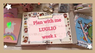 PLAN WITH ME  Luglio week 1 agenda kokonote  Tema Kawaii [upl. by Alduino592]