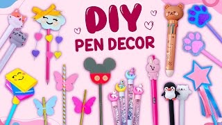 20 DIY PEN DECOR IDEA  EASY amp CUTE CRAFTS FOR SCHOOL [upl. by Karleen]