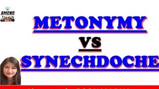 LITERARY DEVICE Part 6 Metonymy vs Synecdoche  explained with notes and examples [upl. by Eixel175]