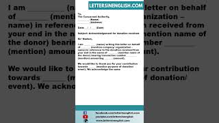 Acknowledgment Letter Example for Donation [upl. by Sears]