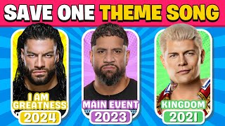 Save ONE WWE Theme Song Challenge 🎧🔥 Roman Reigns Jey Uso Cody Rhodes [upl. by Bibbye]