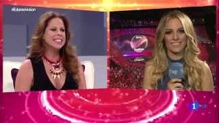 EDURNE recibe las felicitaciones de Pastora  EUROVISION [upl. by Sirod]