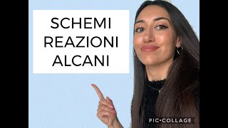 SCHEMI REAZIONI ALCANI [upl. by Ecinahc]