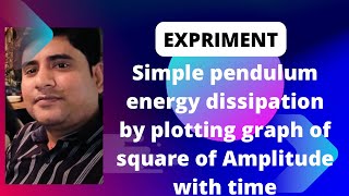 Experiment Simple pendulum energy dissipation by plotting graph of square of amplitude and time…… [upl. by Mortie]