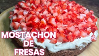 Mostachon de Fresa  Postre fácil y rápido [upl. by Uba]