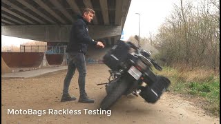 Crashing My Bike for YOU ☠️ 😱  Rackless MotoBags Testing [upl. by Sumetra288]