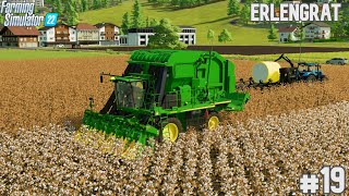 Harvest cotton w John Deere CP690  SURVIVAL CHALLENGE  Farming Simulator 22 ERLENGRAT  EP 19 [upl. by Annah]