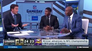 Reggie Bushs Reaction to Stefon Diggs game winning touchdown [upl. by Ferdinana]