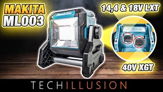 🔥TOP ODER FLOP🧐 Der kleine MAKITA 18v40v Akku Baustrahler ML003😱  Makita ML003  Review amp Test [upl. by Sosthena]