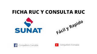 FICHA RUC Y CONSULTA RUC [upl. by Tarabar172]