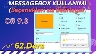 Uygulamalarla C  62Ders Messagebox Kullanımı Seçenekleri Siz Belirleyin [upl. by Neil183]