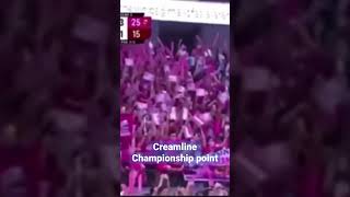 Creamline Championship point vs Petrogazz volleyball pvl volleyballchampionship [upl. by Odella]