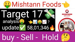 Mishtann Foods stock latest update Mishtann Foods share analysis Target 17🤑📈 update Mishtann Foods [upl. by O'Donoghue545]