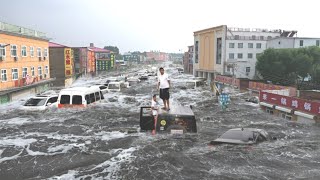 Chaos in China and Thailand Real images of the damage from typhoon super yagi and Water flow [upl. by Anahsat]