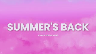 Alok amp Jess Glynne  Summers Back Music Lyric Video [upl. by Streeto]