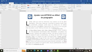 Comment Ajouter une LETTRINE au Début des Paragraphes [upl. by Kadner]