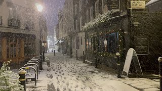 London SNOW Walk ⛄ Finally Snowing in Central London  4K HDR Walking Tour [upl. by Barbara]