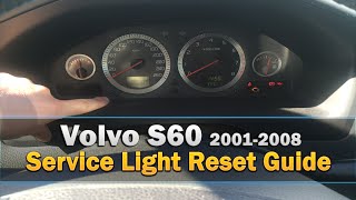 Volvo S60 Service Light Reset 20012008 [upl. by Adlecirg]